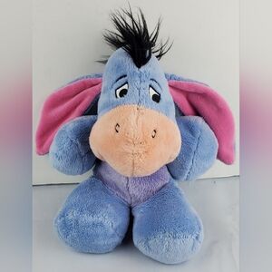 Disney Eeyore Winnie the Pooh Bean Bag 8 inch Blue Pink Floppy Plush